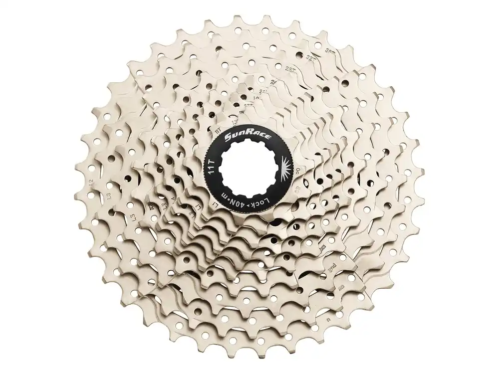 Casete Sunrace S1 Champagne 10v Plata