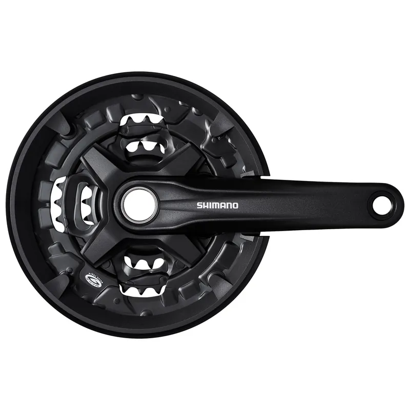 Juego Bielas Shimano FC-MT210-3 Crankset 9v 44/32/22d Con CG Negro
