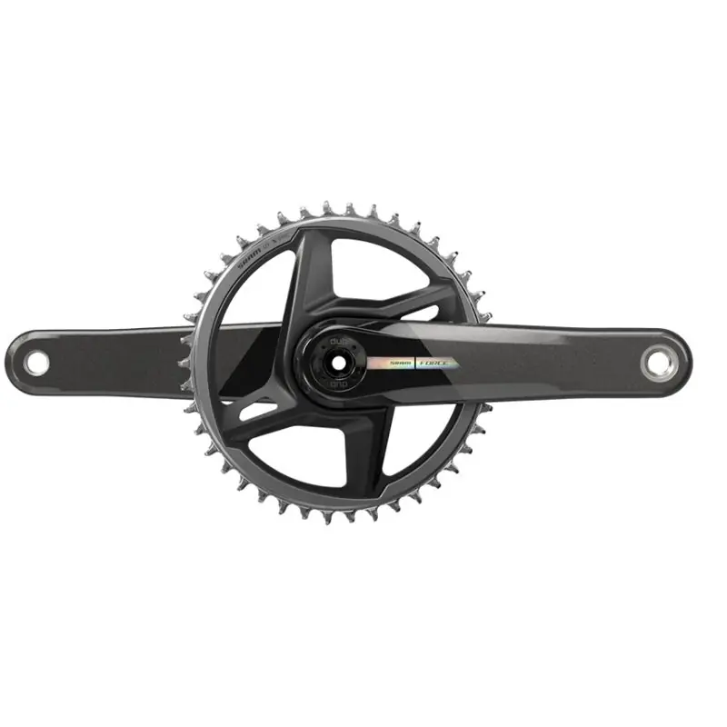 Juego Bielas/Plato Sram Force Wide D2 Dub Direct Mount 40d 12v Carbono Sin Cazoletas Gris/Iridiscente