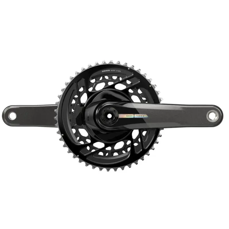 Juego Bielas/Platos Sram Force D2 Dub Direct Mount 50/37d 12v Carbono Sin Cazoletas Gris/Iridiscente