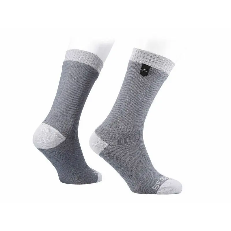Calcetines Sealskinz Medianos Impermeables Para Clima Calido Gris
