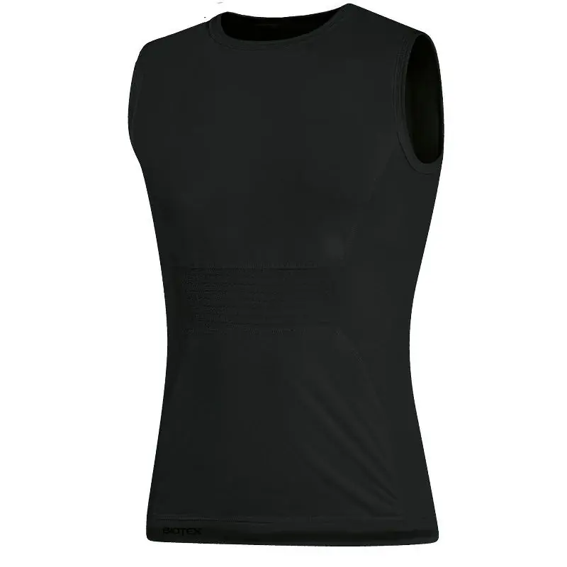 Camiseta Interior Cortavientos Biotex Sin Mangas Sin Costuras Negro