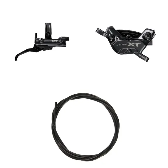 Frenos Disco Hidráulicos Shimano Deore XT BRM8220JTBLM8200 Derecho/Trasero Resina Aleta Sin Adaptador 1700mm Negro