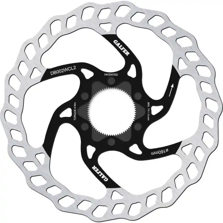 Disco Freno Galfer Bike MTB Disc Wave Center Lock 2mm Negro/Plata