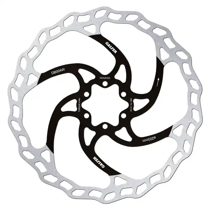 Disco Freno Galfer MTB Disc Wave 6 Tornillos 1.8mm Negro/Plata
