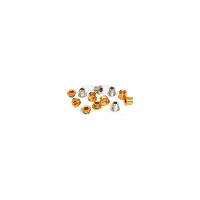 Kit tornillos platos aluminio Truvativ 3 platos 4 tornillos dorado