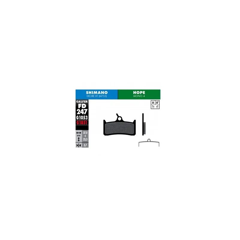 Pastillas de freno Galfer Standard Hope Mono 4 / Shimano Deore