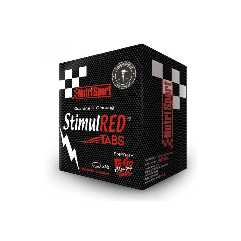 Caja 32 comprimidos Nutrisport SimulRed Guaraná y Ginseng.