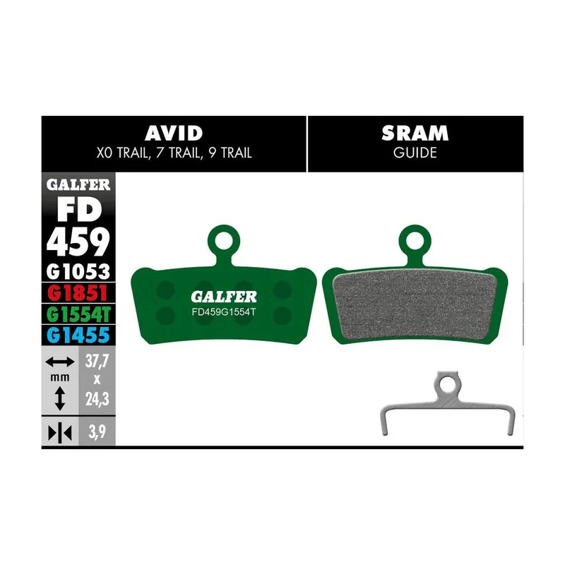 Pastillas de freno Galfer pro Avid Guide