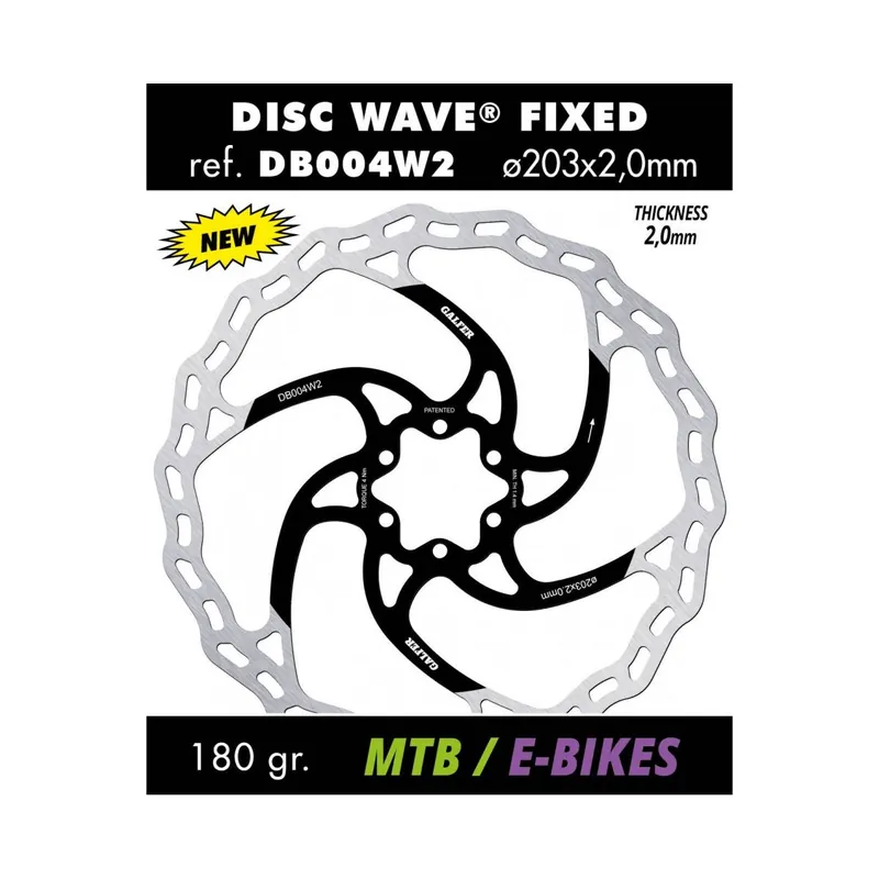 Discos de freno Galfer Wave EBIKE 2.00mm 160mm/180mm/203mm
