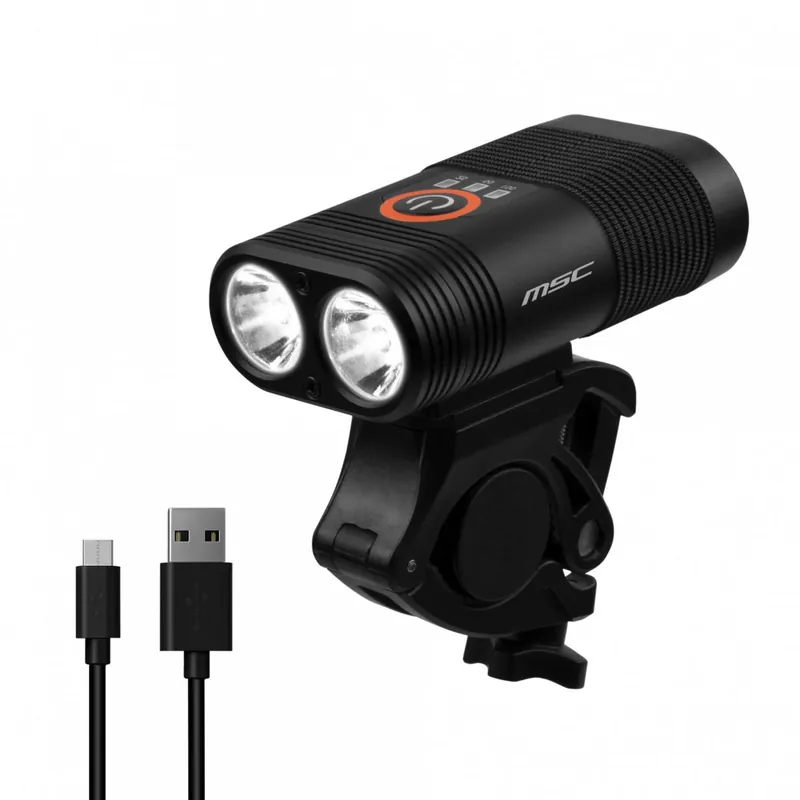 Luz LED delantera MSC 600 lumens + indicador batería