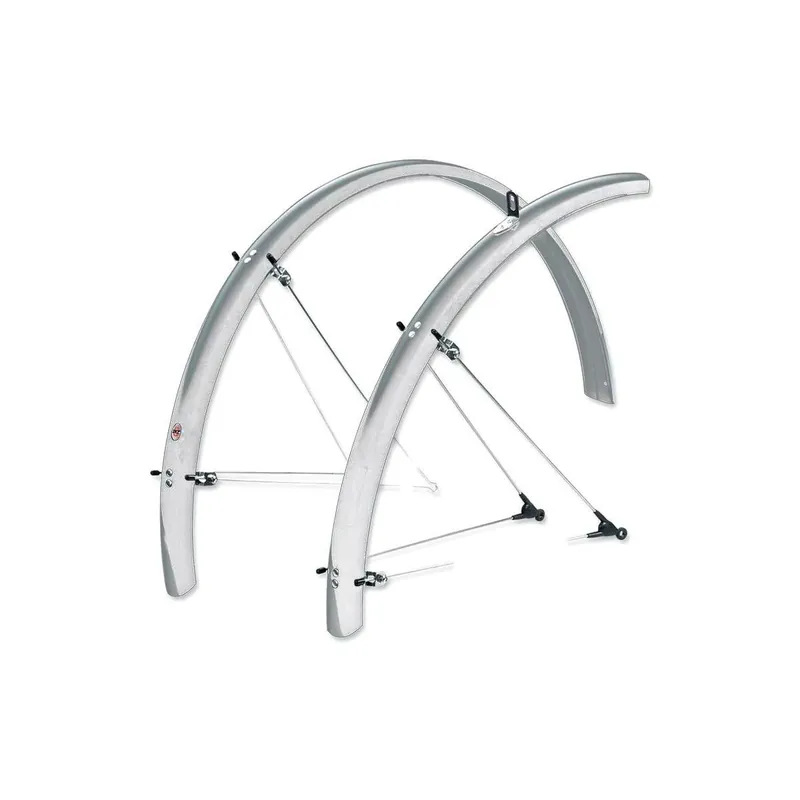 Guradabarros SKS 28",forma larga 35 mm, plata