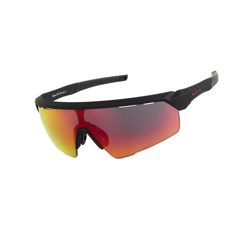 Gafas mtb Eltin Killer negro mate/rojo espejo