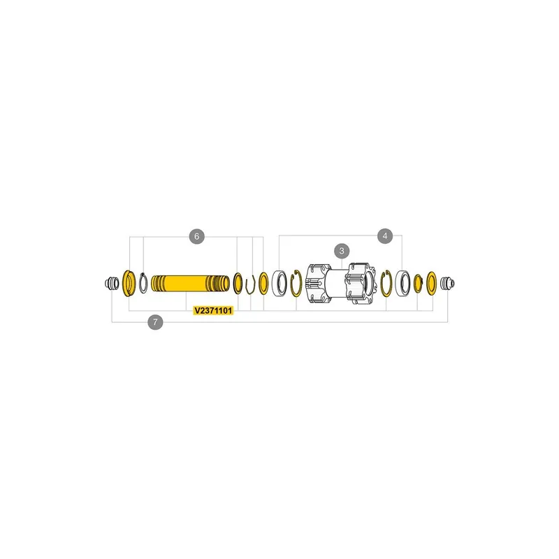 Eje rueda delantera Mavic QRM Axle Kit 15mm for 100/110mm Boost