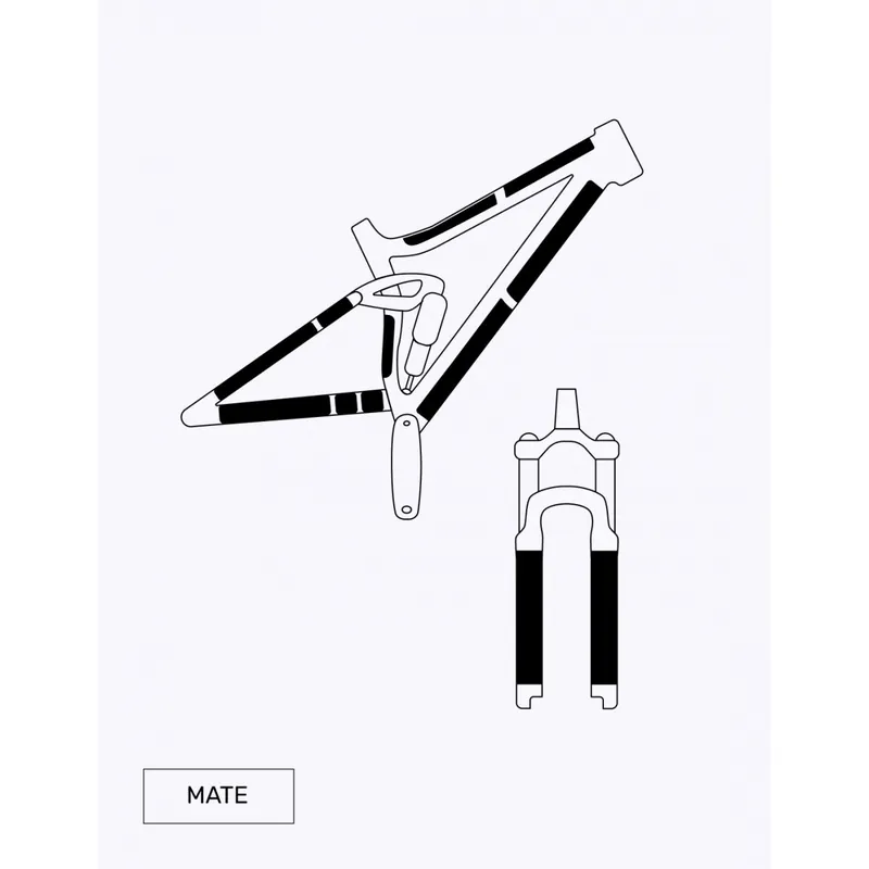 Pack vinilo protector Restless Bike para toda la bici transparente Mate