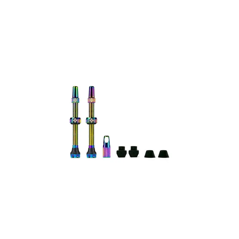 Juego válvulas tubeless Muc-Off V2 60mm color negro, Oil Slick y más colores