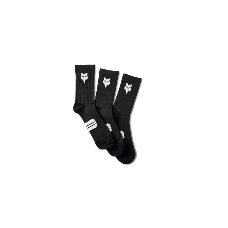Pack 3 calcetines Fox Ranger 6" color negro/blanco