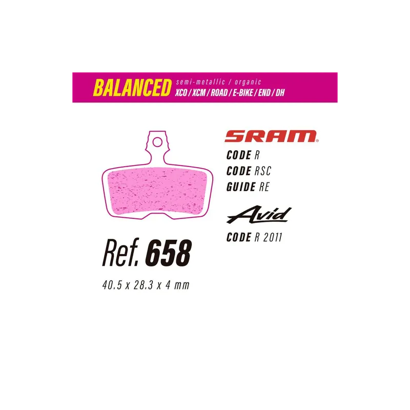 Pastillas de freno Less Balanced Sram Code R y Guide RE