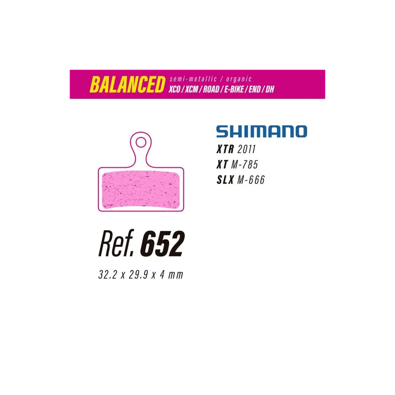 Pastillas de freno Less Balanced Shimano SLX, XT, XTR