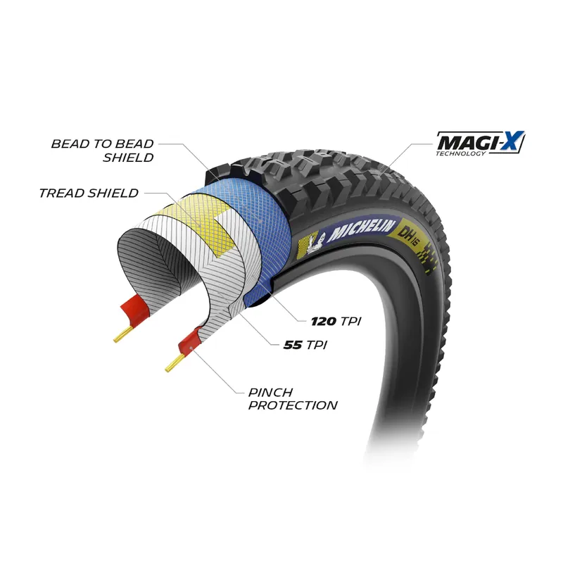 Cubierta Michelin DH 16 27.5x2.40 TR Racing Line plegable