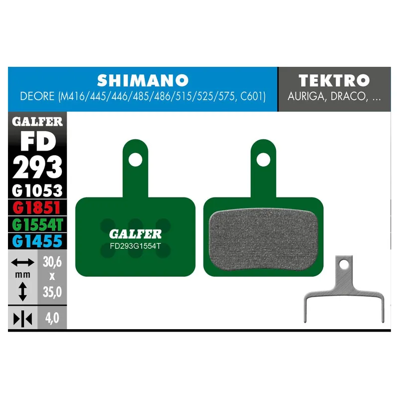 Pastillas de freno Galfer PRO Shimano Deore