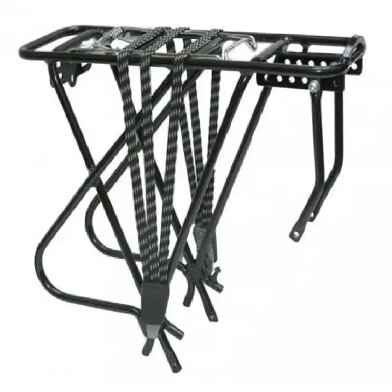 PORTABULTOS TRASERO 26" DE ALUMINIO EN NEGRO CON PULPO KW-658