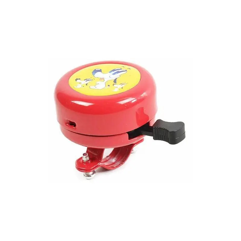 TIMBRE METALICO,RIM-RIM,ROJO/PINTADO CON DIBUJOS