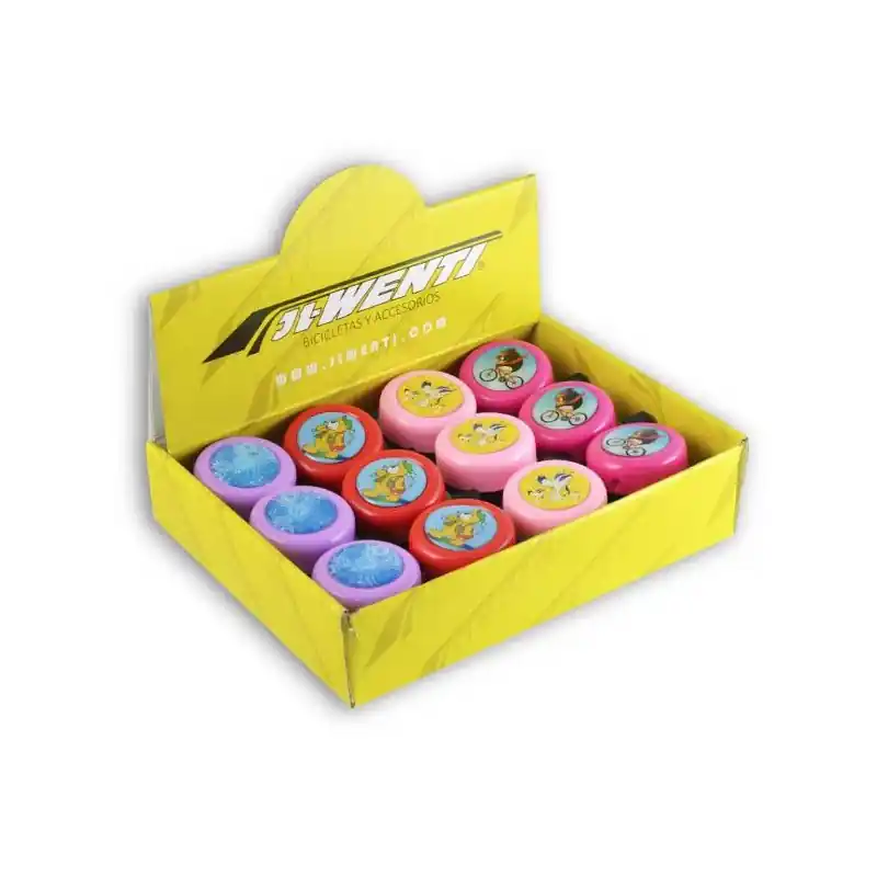 CAJA 12 TIMBRES ACERO PINTADOS EN COLORES VARIOS