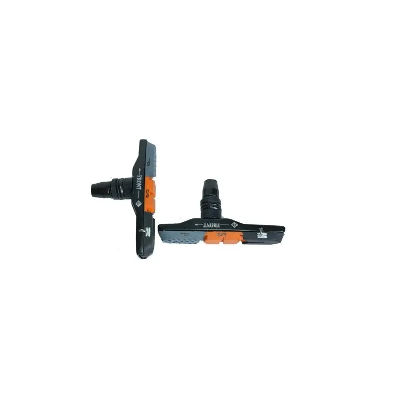 PAR ZAPATAS FRENO V-BRAKE NEGRO/ROJO/GRIS