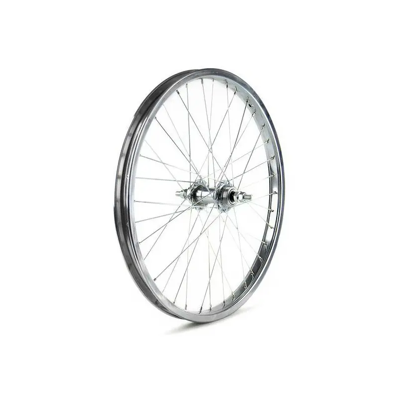RUEDA TRASERA BMX-629 36RADIOS ACERO PLATA
