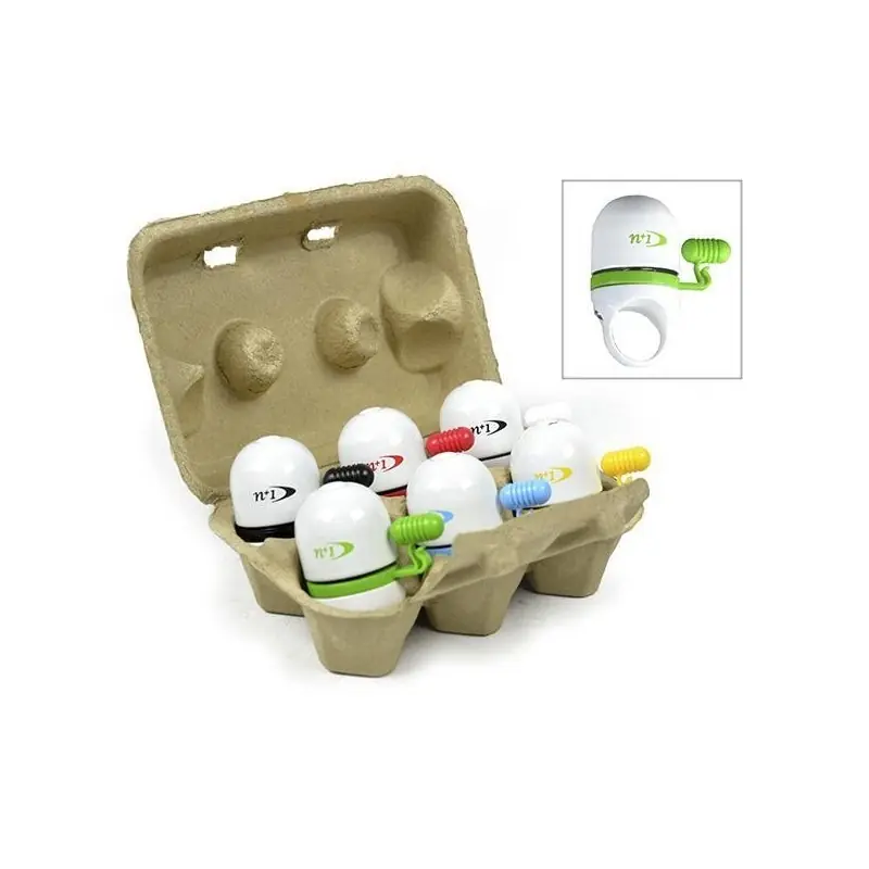 TIMBRE GOLPE, DISEÑO-HUEVO, ALUM.TOP, CARTON 6/PCS.