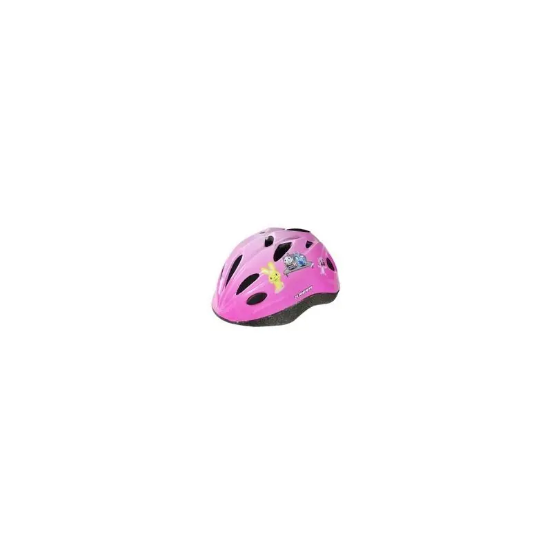 CASCO INFANTIL ROSA DIBUJO CONEJO