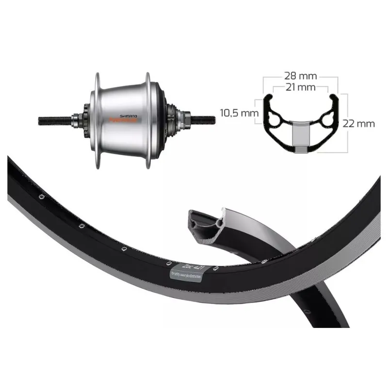 Rueda Trasera Winora Ryde Zac 421 Shimano Nexus