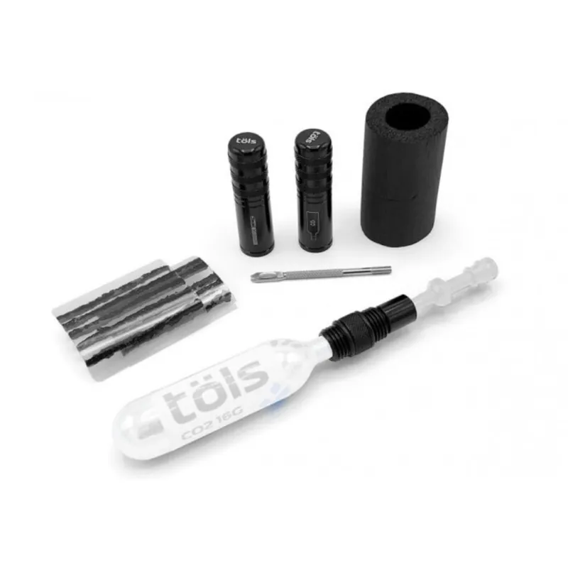 Kit Reparacion Tubeless Tols + Adaptador CO2