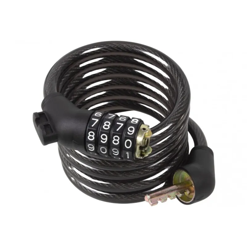 Candado Espiral Eltin Combin 10x1800 Con Soporte