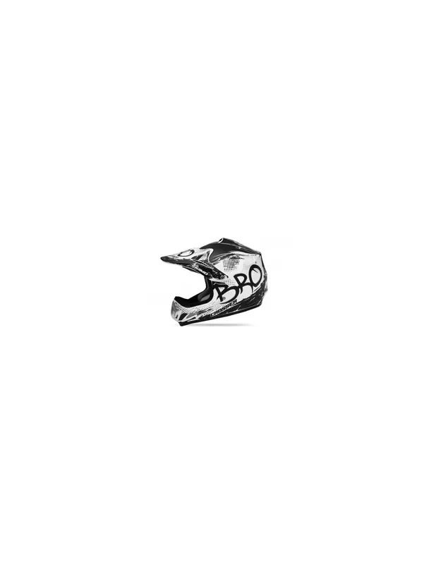 Casco Cross Bro blanco mate infantil