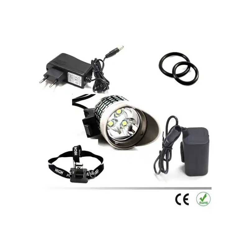 LINTERNA 3 LED XML-T6 3800 LUMEN CON BATERIA