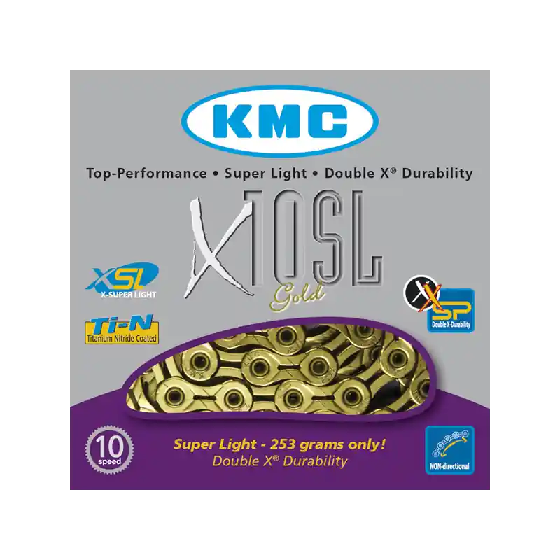 CADENA KMC X10 SL ORO 112P 10V