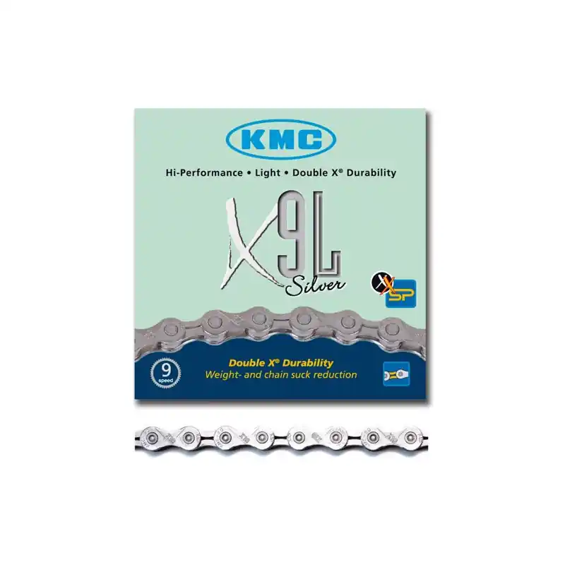 Cadena KMC X-9 L 116 Pasos Index 9V Cromada