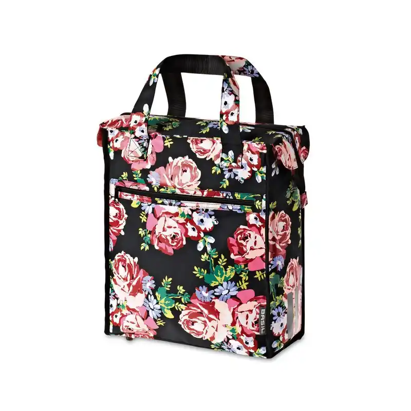Bolsa shopping Blossom Roses negro, 19 Litros