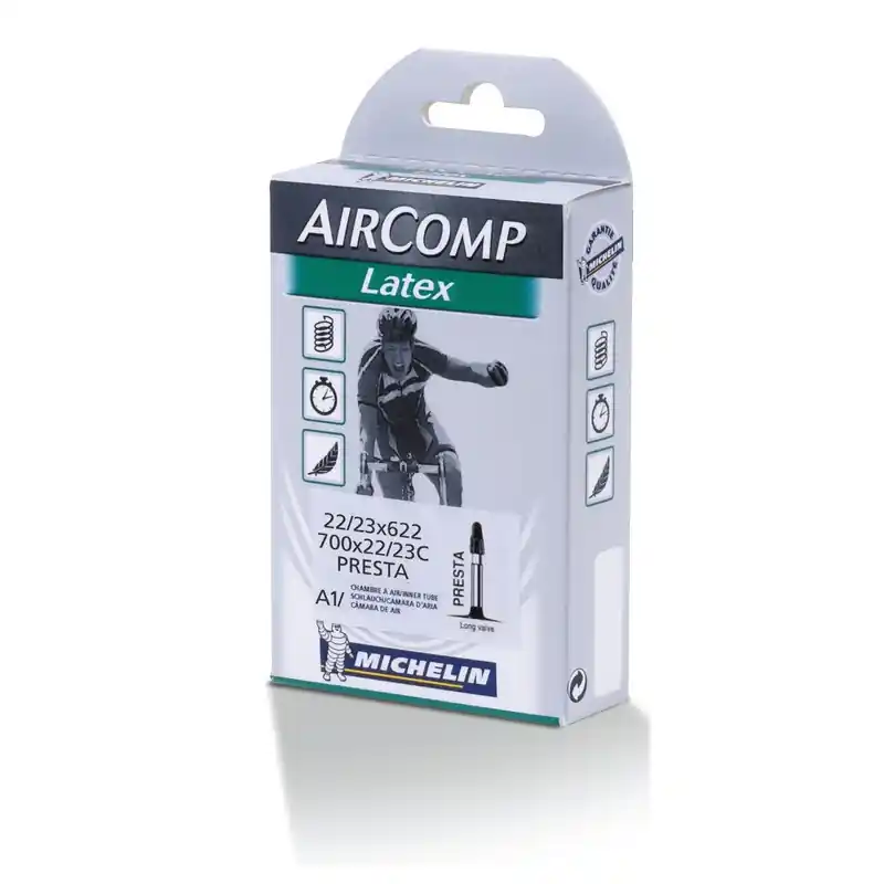 Cámara Michelin A1 Aircomp Latex 28" 18/23-622, VP 36 mm