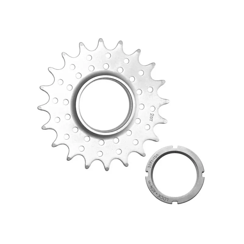 PIÑON PISTA/FIXED 20T + CONTRATUERCA