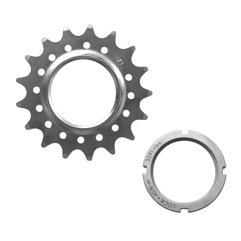 PIÑON PISTA/FIXED 17T + CONTRATUERCA