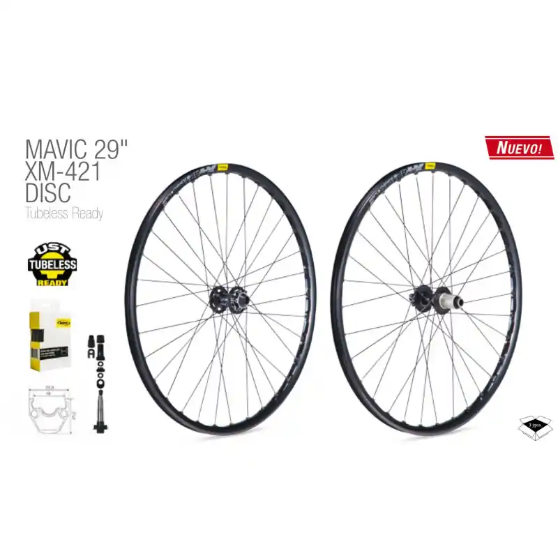 RUEDA GURPIL 29" XM-421 DISC+BUJE RODAMIENTOS TUBELESS READY
