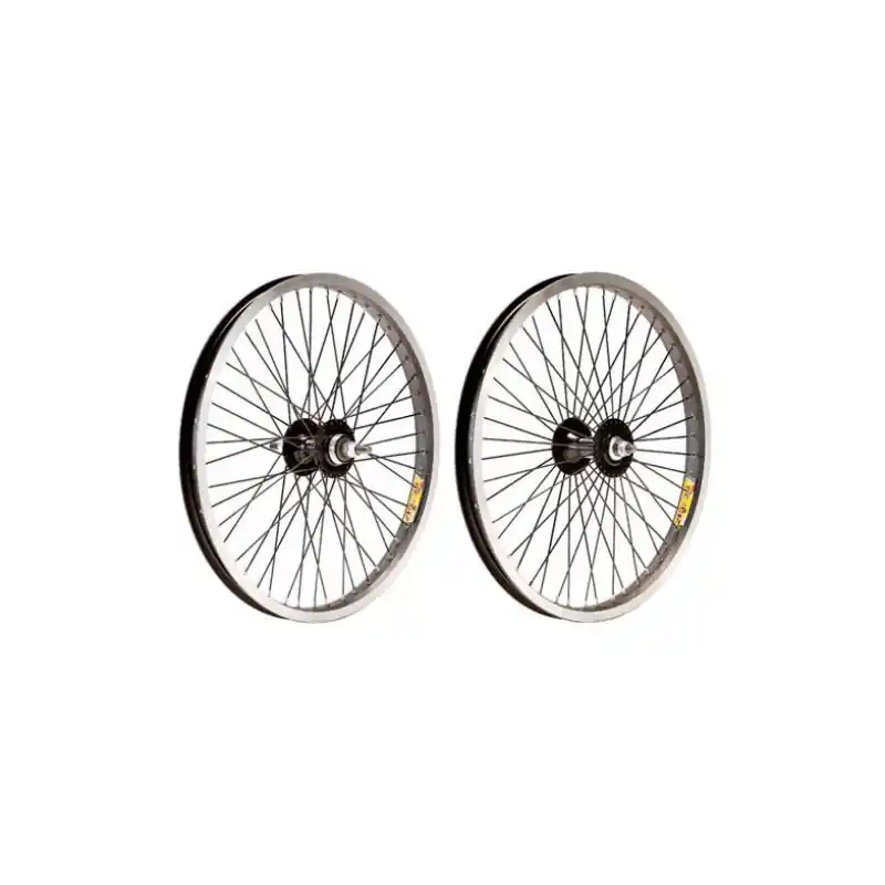 Rueda ZAC-30 Negra BMX Aluminio Eje 9,5mm. 48T Trasera Doble rosca M30 x 1.0 - 1.37 x 24