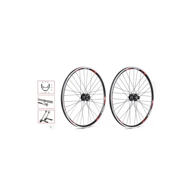 Rueda ZAC Negra r.n c.n Shimano M475 Disco Cassette 8-9V (1.215 gr.)